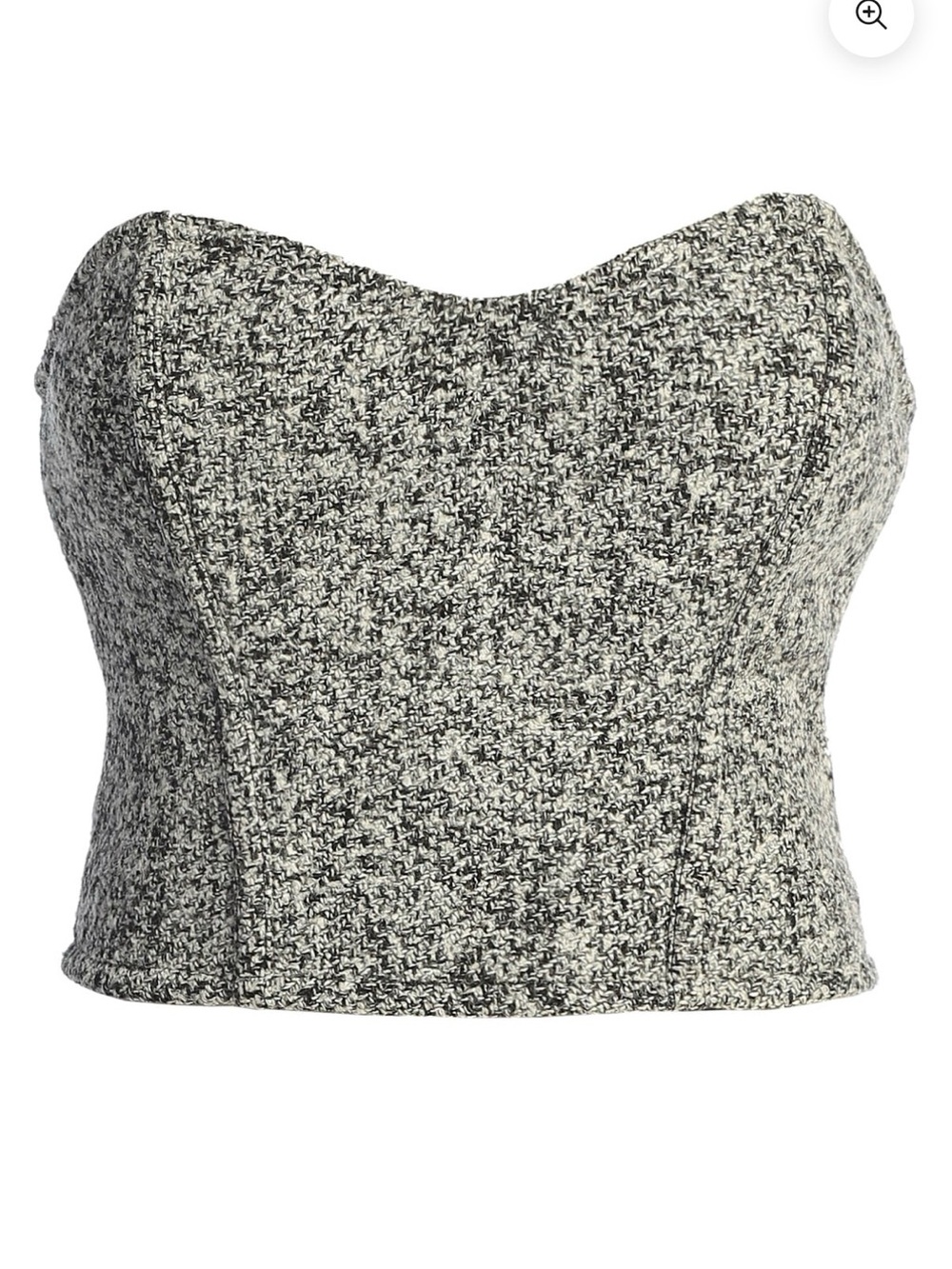 JLUXLABEL Gray Tweed Corset Top - Picture 3 of 4